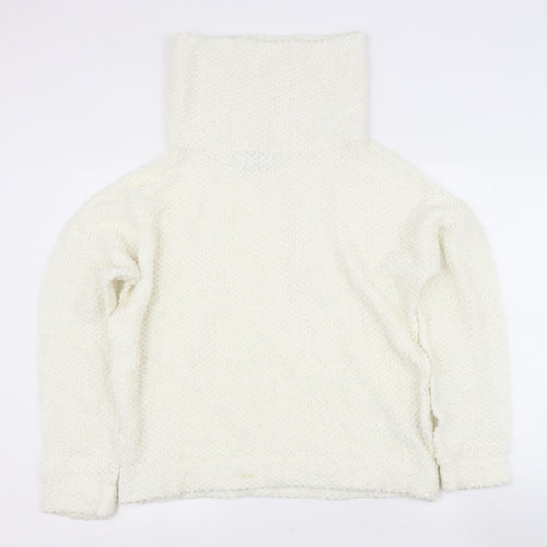 NEXT Womens Beige Roll Neck  Acrylic Pullover Jumper Size 14