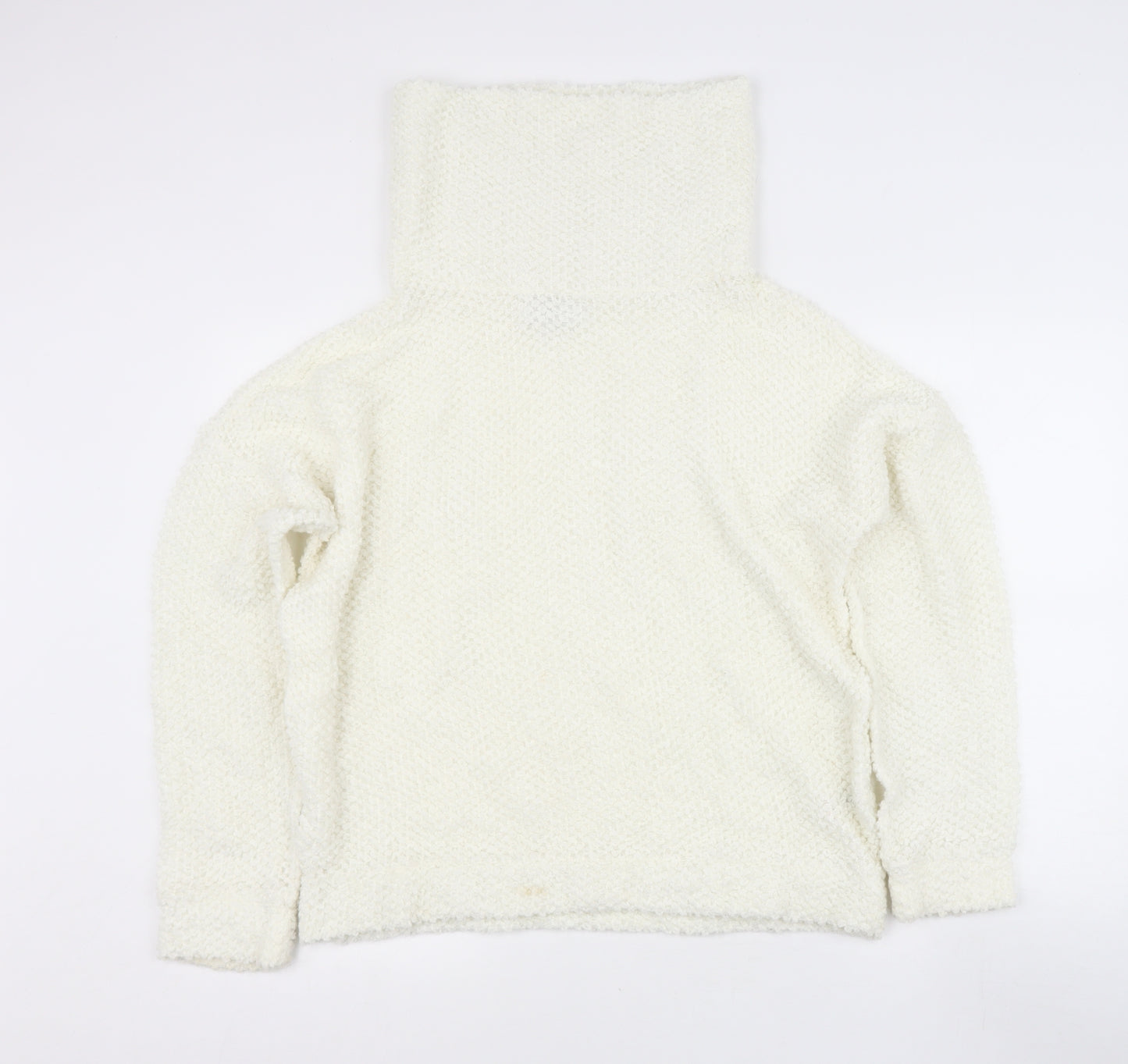 NEXT Womens Beige Roll Neck  Acrylic Pullover Jumper Size 14