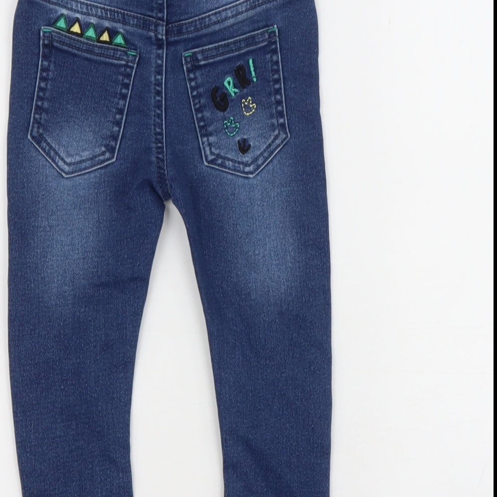 dunnes  Black  Cotton Jogger Jeans Size 12-18 Months   - Roar
