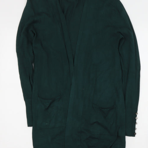 Primark Womens Green V-Neck  Polyester Cardigan Jumper Size XS