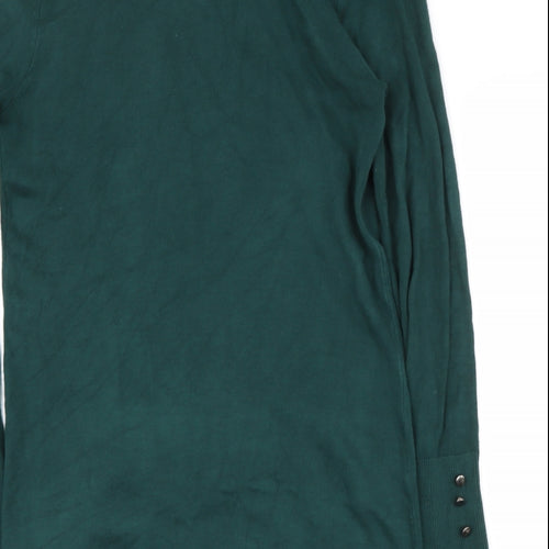 Primark Womens Green V-Neck  Polyester Cardigan Jumper Size XS