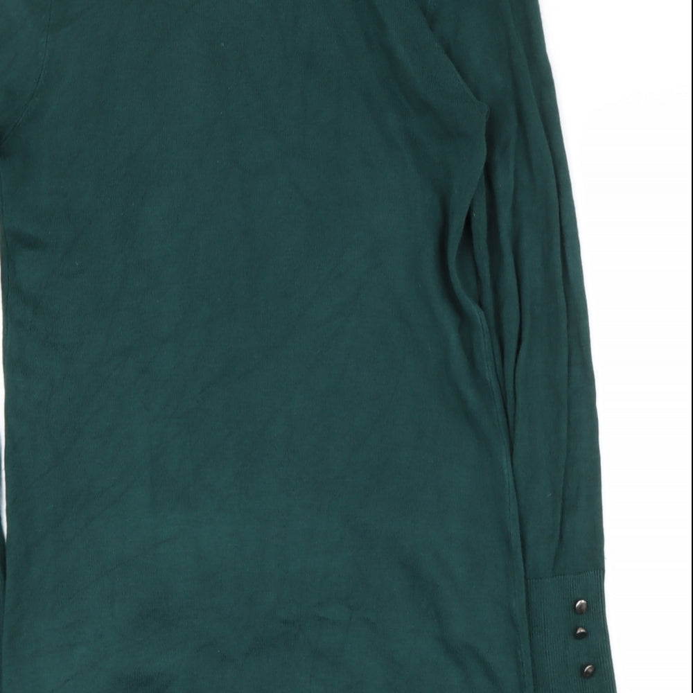 Primark Womens Green V-Neck  Polyester Cardigan Jumper Size XS