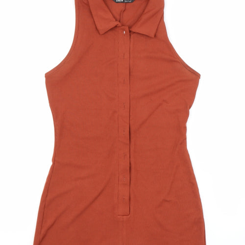 shien Womens Brown  Polyester Romper One-Piece Size S