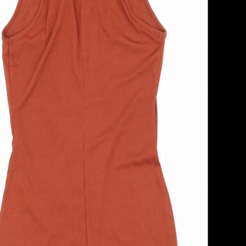 shien Womens Brown  Polyester Romper One-Piece Size S
