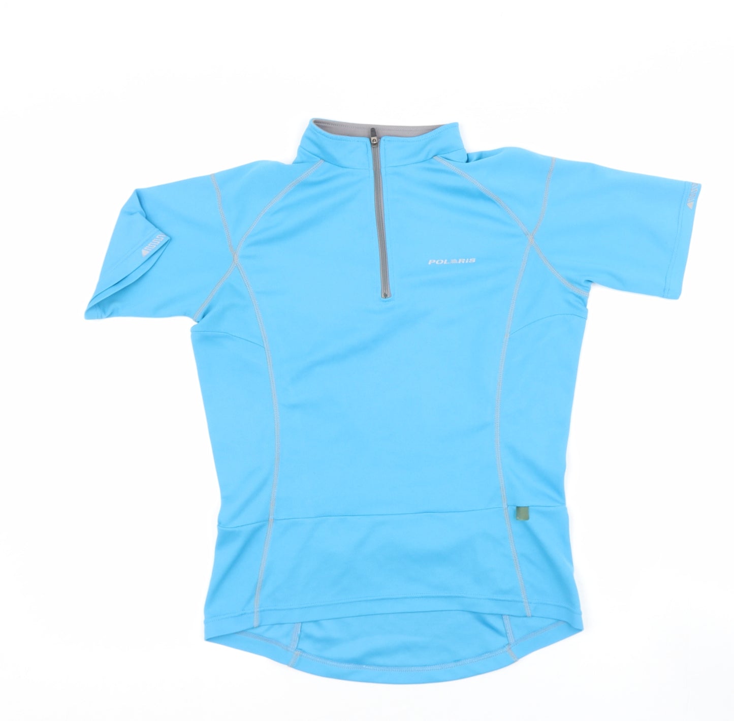 Polaris Womens Blue  Polyester Basic T-Shirt Size 10 High Neck