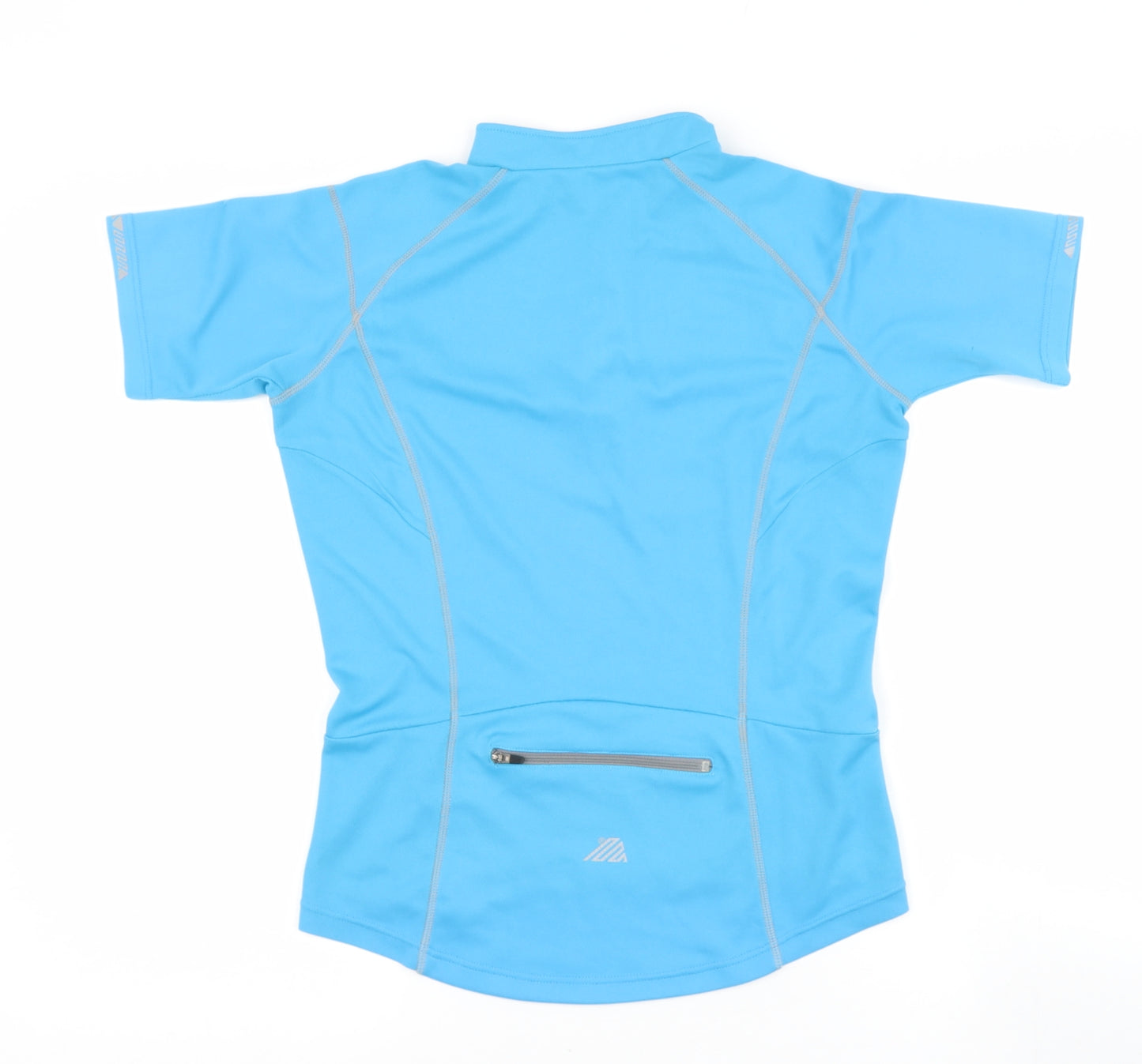 Polaris Womens Blue  Polyester Basic T-Shirt Size 10 High Neck