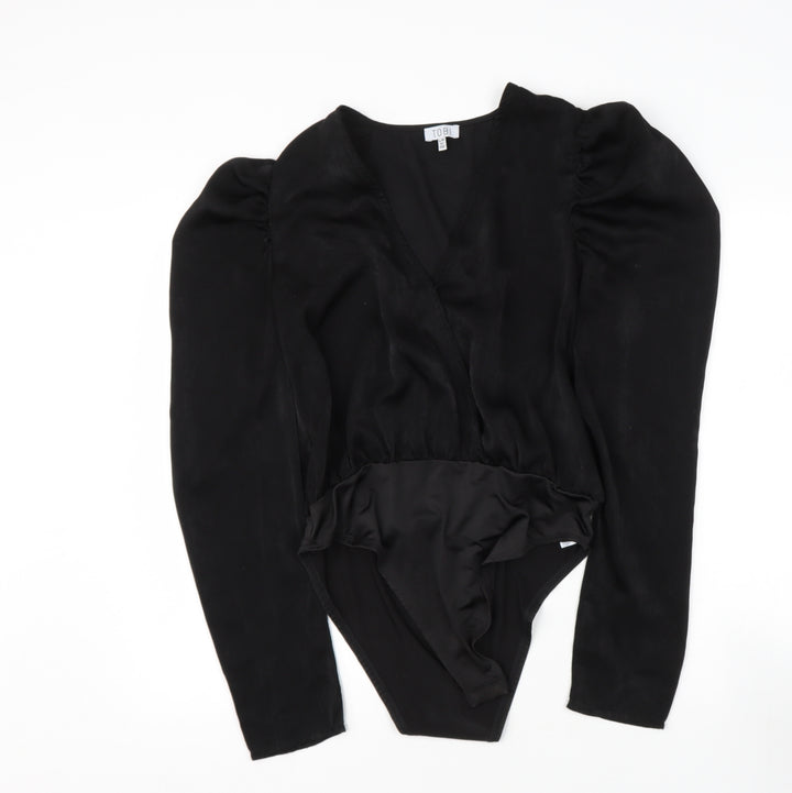 Tobi Womens Black Polyester Bodysuit Outfit/Set Size L