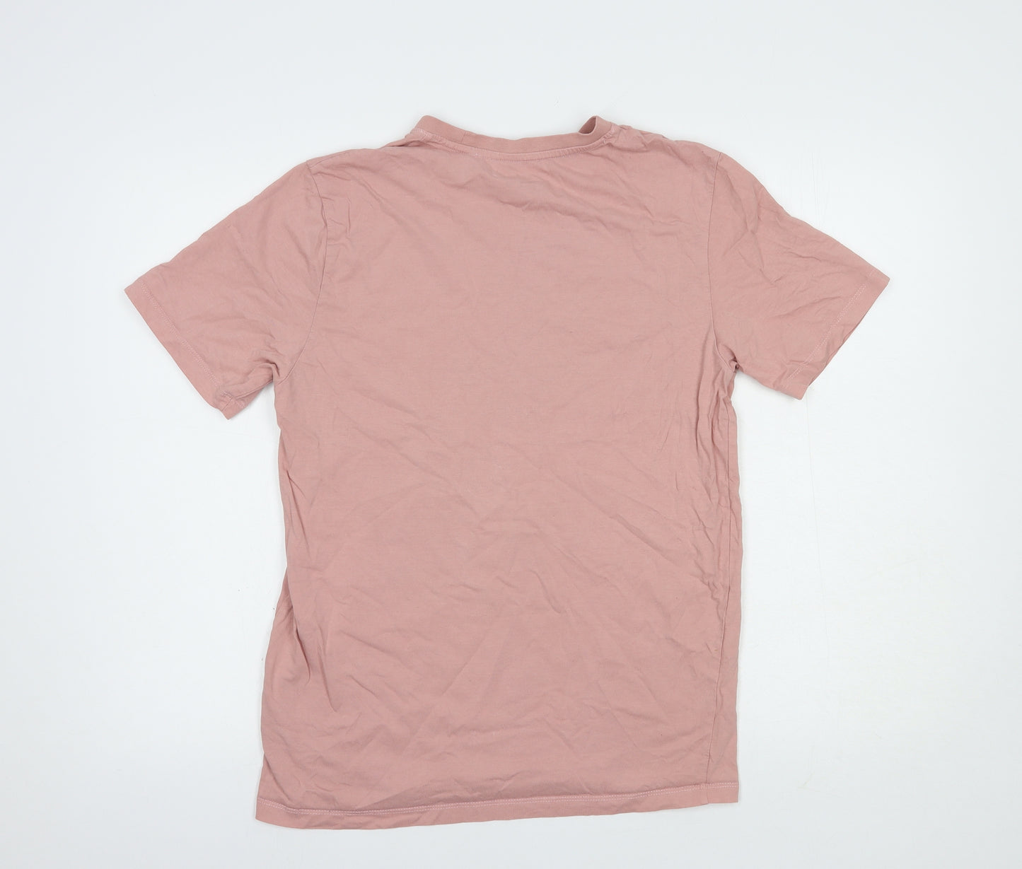 NEXT Mens Pink  Cotton  T-Shirt Size S Crew Neck
