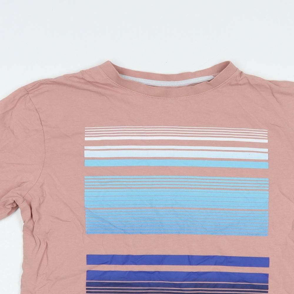 NEXT Mens Pink  Cotton  T-Shirt Size S Crew Neck