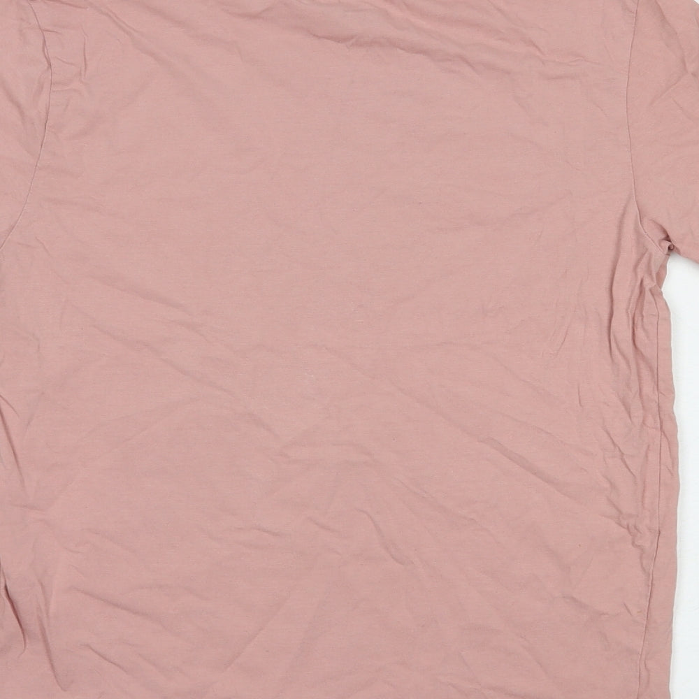 NEXT Mens Pink  Cotton  T-Shirt Size S Crew Neck