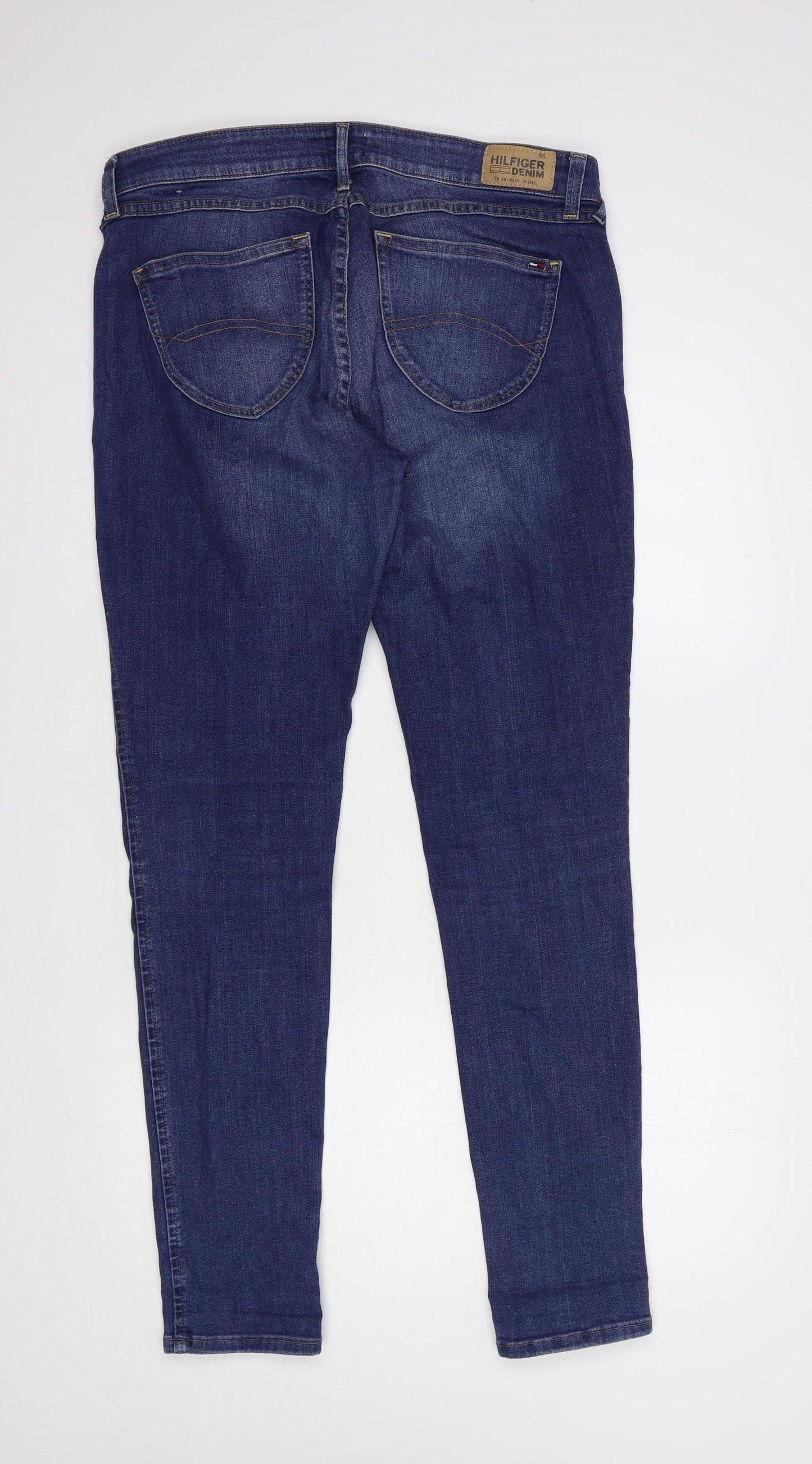 Tommy Hilfiger Mens Blue  Cotton Skinny Jeans Size 34 in L32 in Regular Button