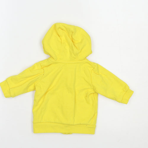 George Baby Yellow  Cotton Full Zip Jumper Size 0-3 Months  Zip