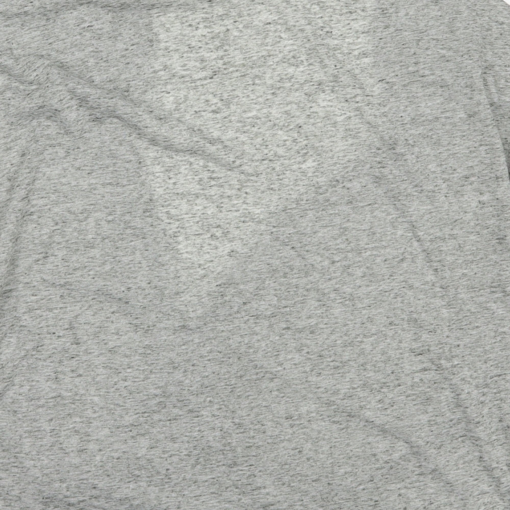 New Look Womens Grey  Polyester Basic Blouse Size 8 V-Neck