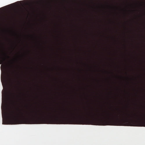 New Look Womens Purple Mock Neck  Viscose Pullover Jumper Size 10   - Cropped