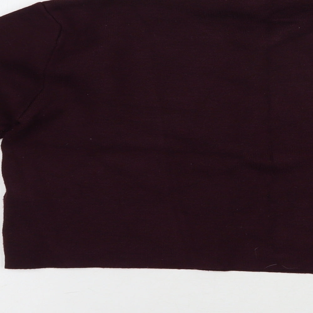 New Look Womens Purple Mock Neck  Viscose Pullover Jumper Size 10   - Cropped