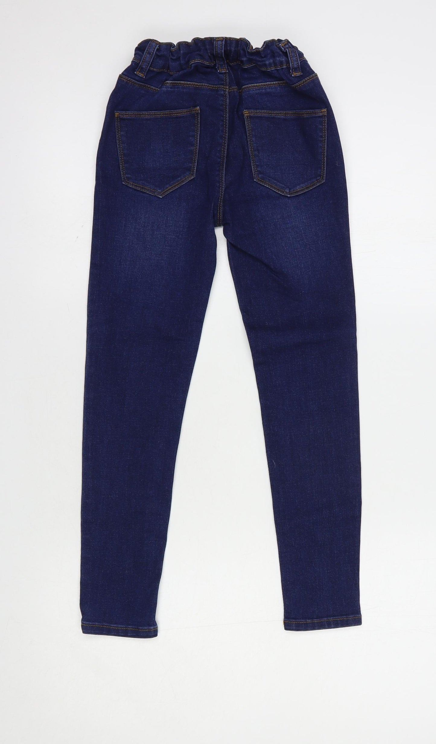 Denim Co. Girls Blue  Cotton Skinny Jeans Size 8-9 Years  Regular Button