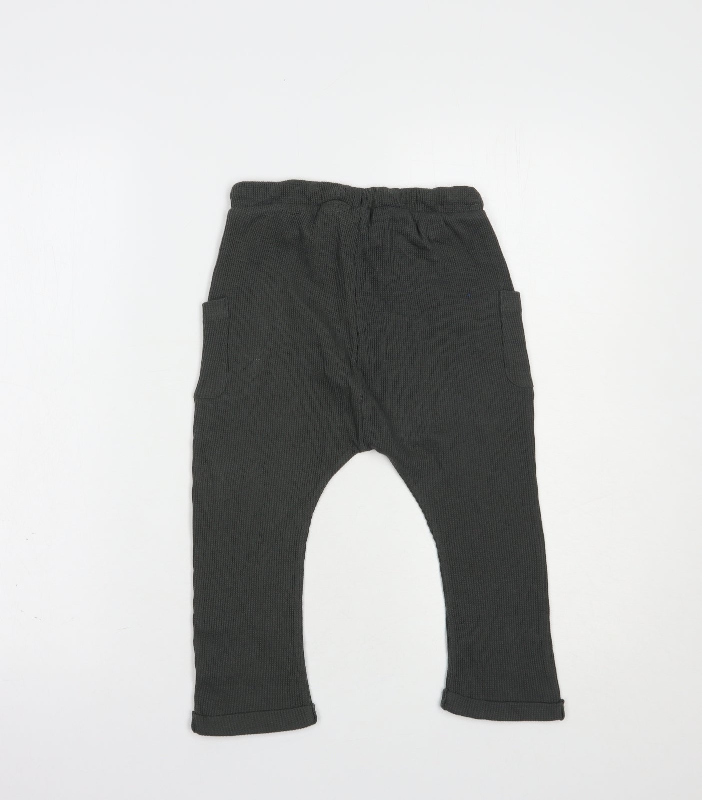 H&M Boys Grey  Cotton Jogger Trousers Size 3-4 Years  Regular Drawstring