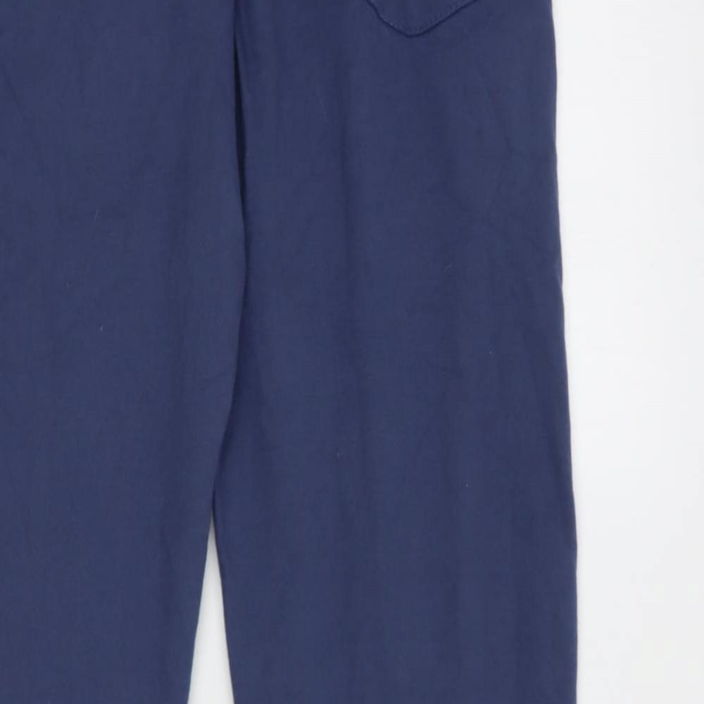 Pep & Co Womens Blue  Cotton Jogger Trousers Size M L30 in Regular Drawstring