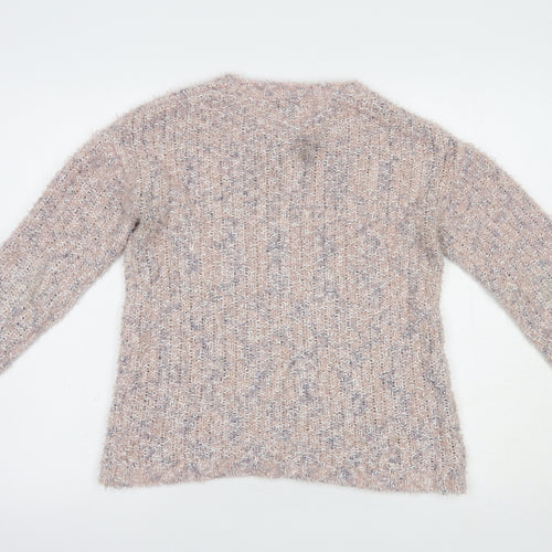 M & Co Womens Pink Crew Neck  Polyester Pullover Jumper Size 10