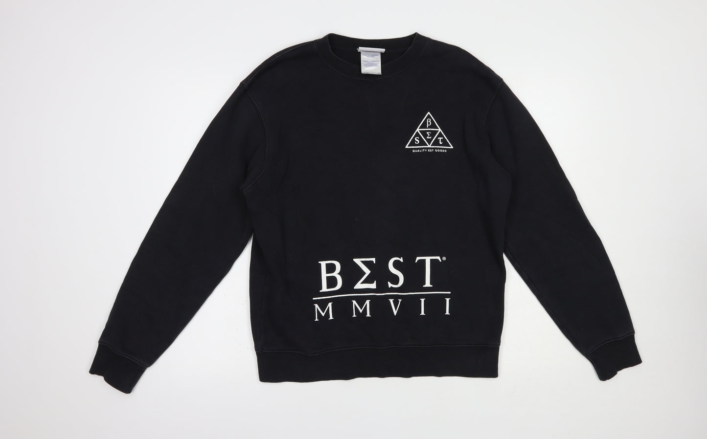 Best Womens Black  Cotton Pullover Sweatshirt Size M  Pullover
