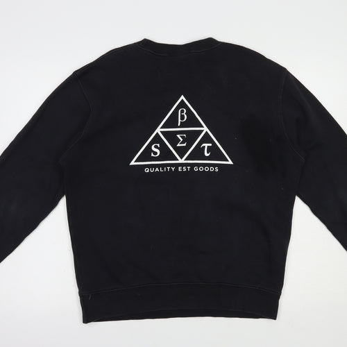 Best Womens Black  Cotton Pullover Sweatshirt Size M  Pullover