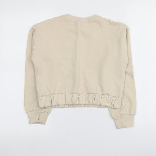 George Girls Beige Geometric Cotton Pullover Sweatshirt Size 9-10 Years   - Friends TV Series