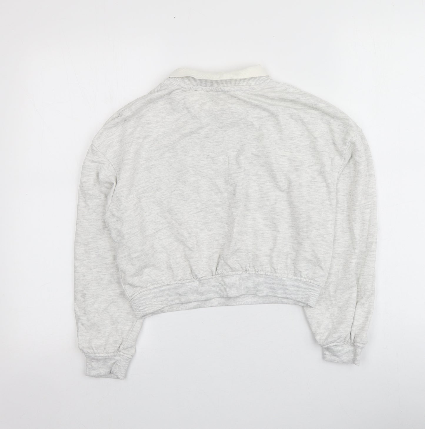 H&M Girls Grey Geometric Cotton Pullover Sweatshirt Size 11-12 Years