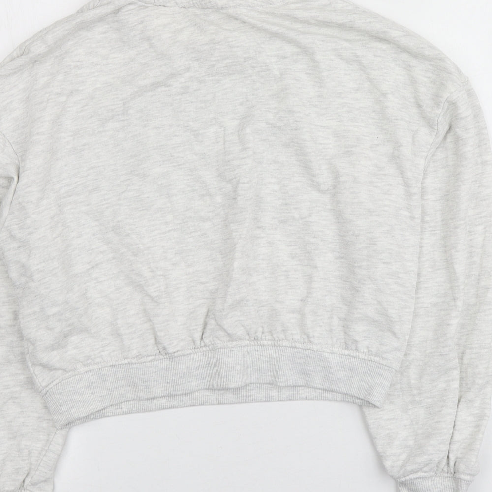 H&M Girls Grey Geometric Cotton Pullover Sweatshirt Size 11-12 Years