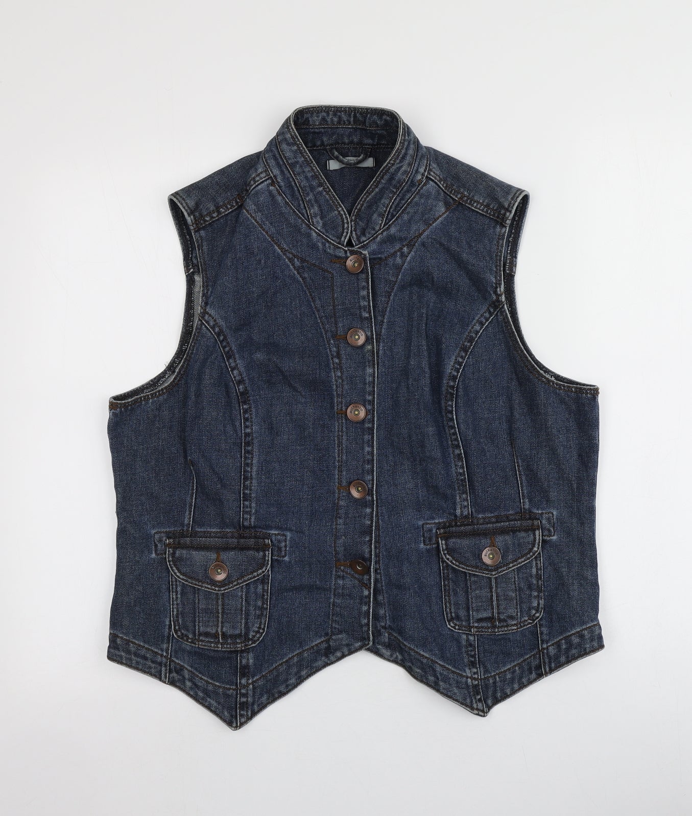 M&S Womens Blue   Gilet Jacket Size 18