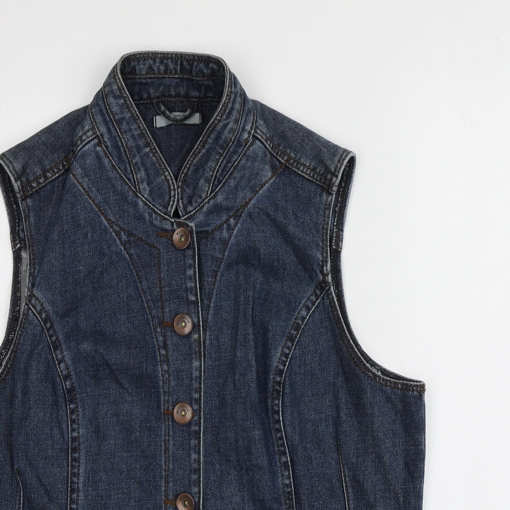 M&S Womens Blue   Gilet Jacket Size 18