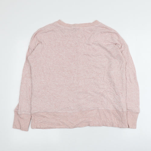 NEXT Womens Pink Round Neck  Viscose Pullover Jumper Size 14