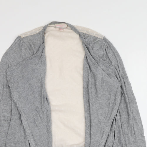 Gharani Strok Womens Grey V-Neck  Viscose Cardigan Jumper Size 10