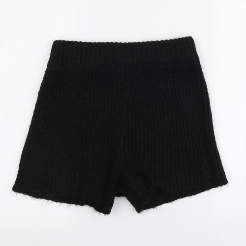 ASOS Womens Black  Acrylic Chino Shorts Size 14  Regular