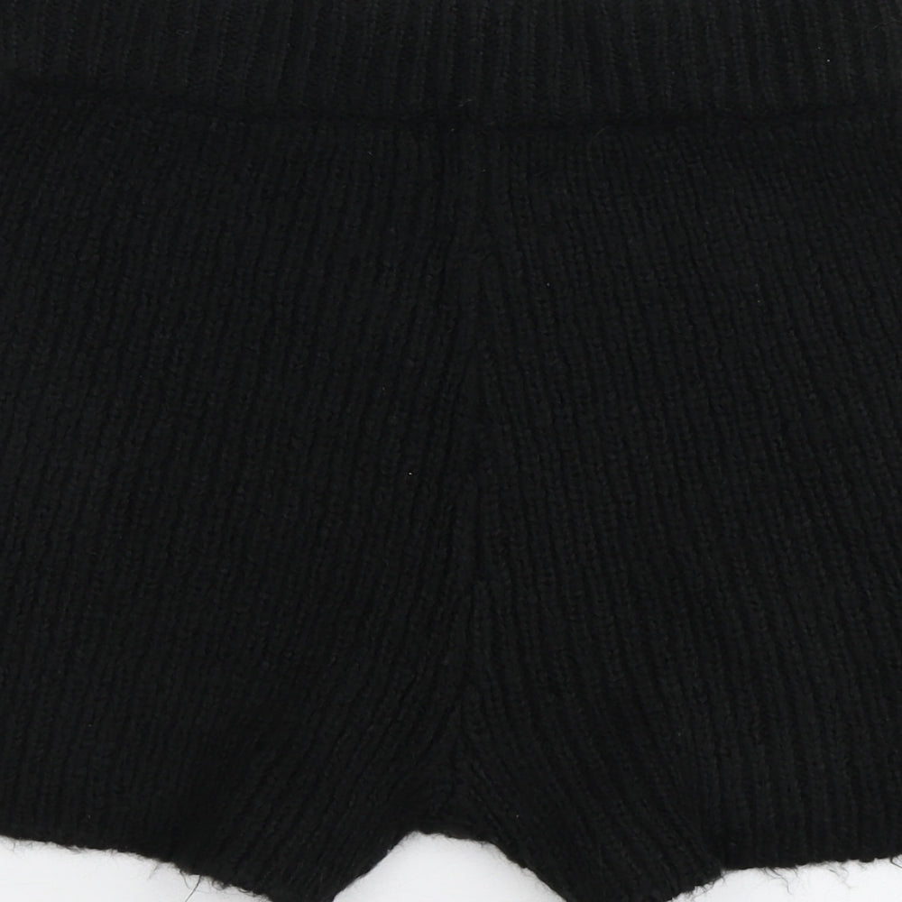 ASOS Womens Black  Acrylic Chino Shorts Size 14  Regular
