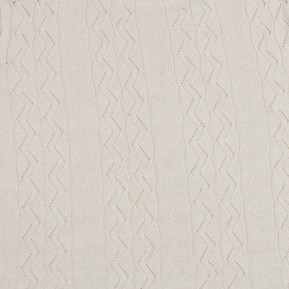 Berkertex Womens Ivory  Acrylic Basic T-Shirt Size 18 Round Neck