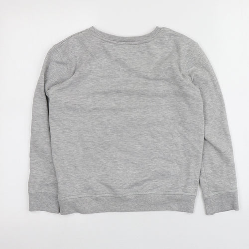 John Lewis Boys Grey Geometric Cotton Pullover Sweatshirt Size 10 Years   - Natural History Museum