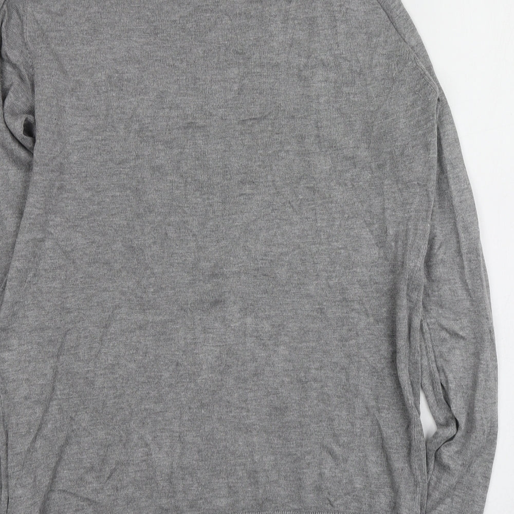 b.young Womens Grey Roll Neck  Viscose Pullover Jumper Size L