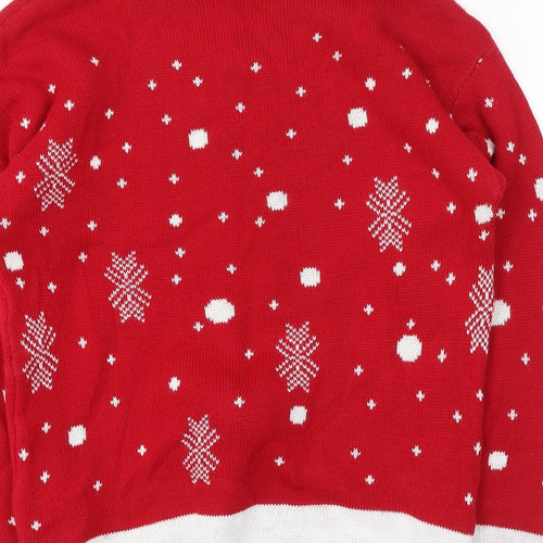 Preworn Womens Multicoloured Round Neck  Acrylic Pullover Jumper Size M   - Christmas Jumper