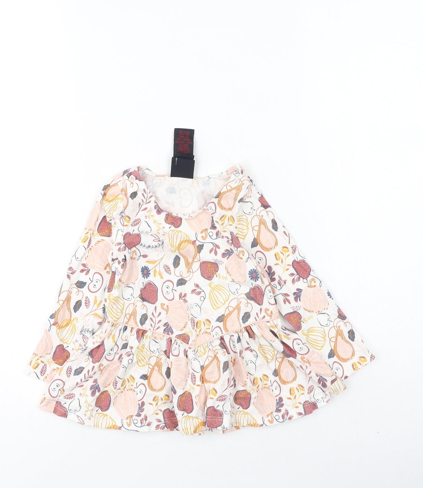 Cynthia Rowley Girls Multicoloured Floral Cotton Fit & Flare  Size 18 Months  Round Neck