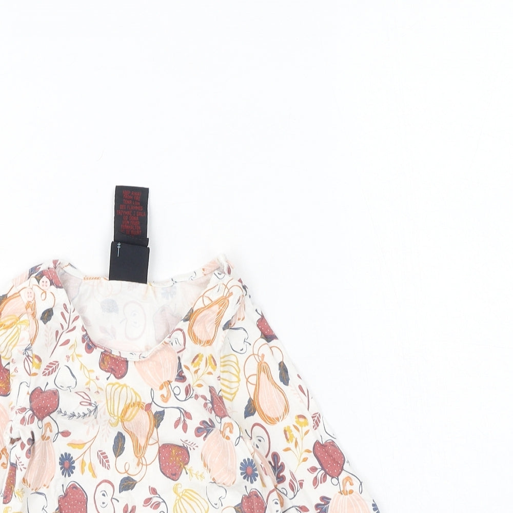Cynthia Rowley Girls Multicoloured Floral Cotton Fit & Flare  Size 18 Months  Round Neck