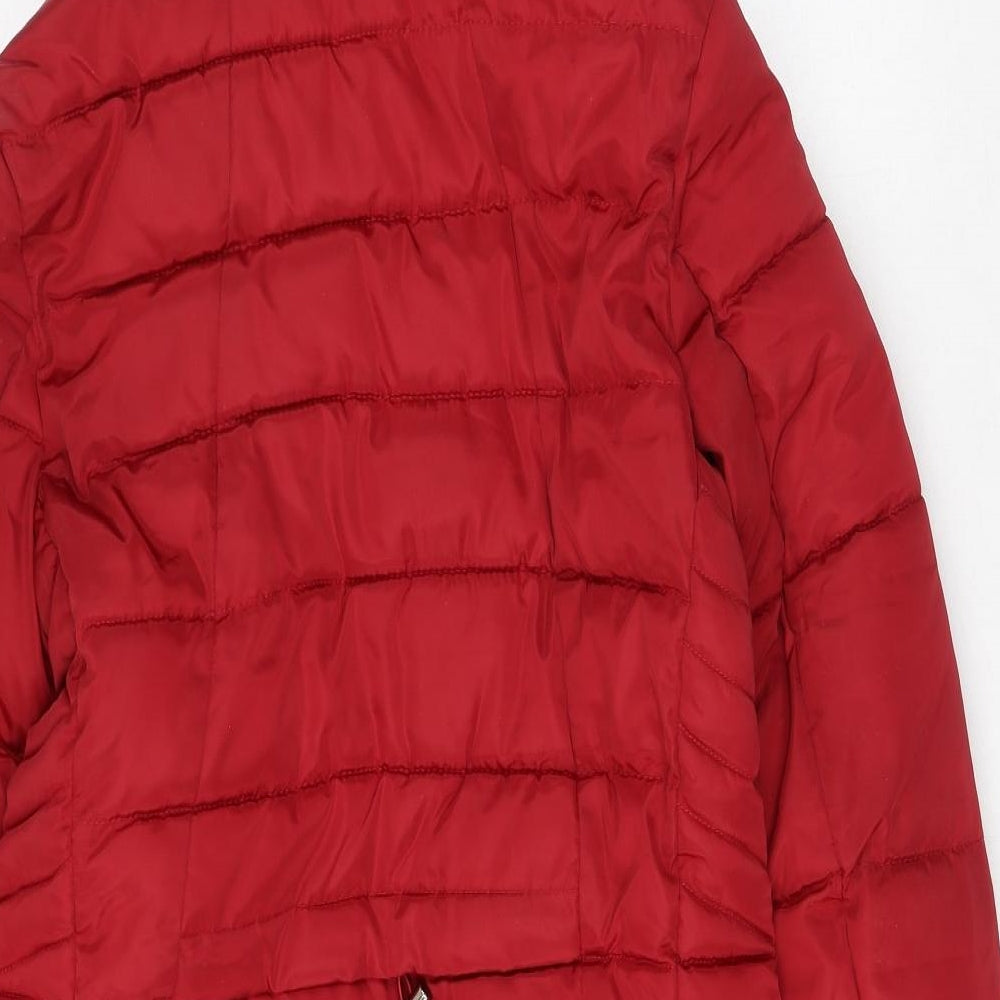 NEXT Womens Red   Puffer Jacket Coat Size 8