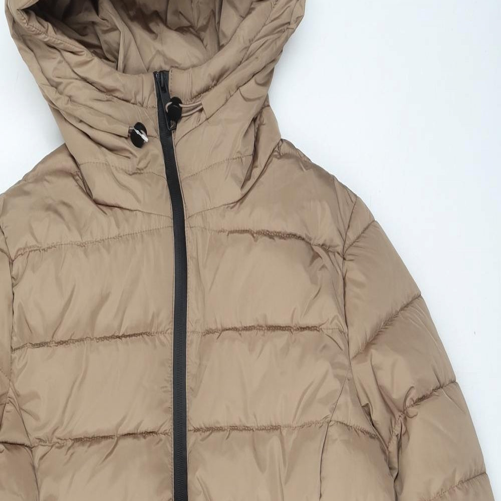 Dunnes Stores Womens Beige   Puffer Jacket Coat Size M