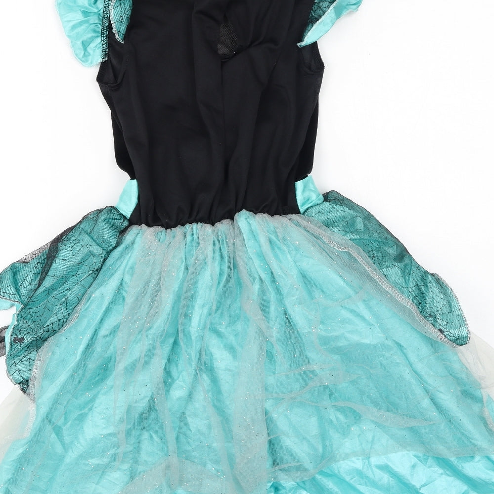 Preworn Girls Multicoloured  Polyester Ball Gown  Size 11-12 Years  Square Neck