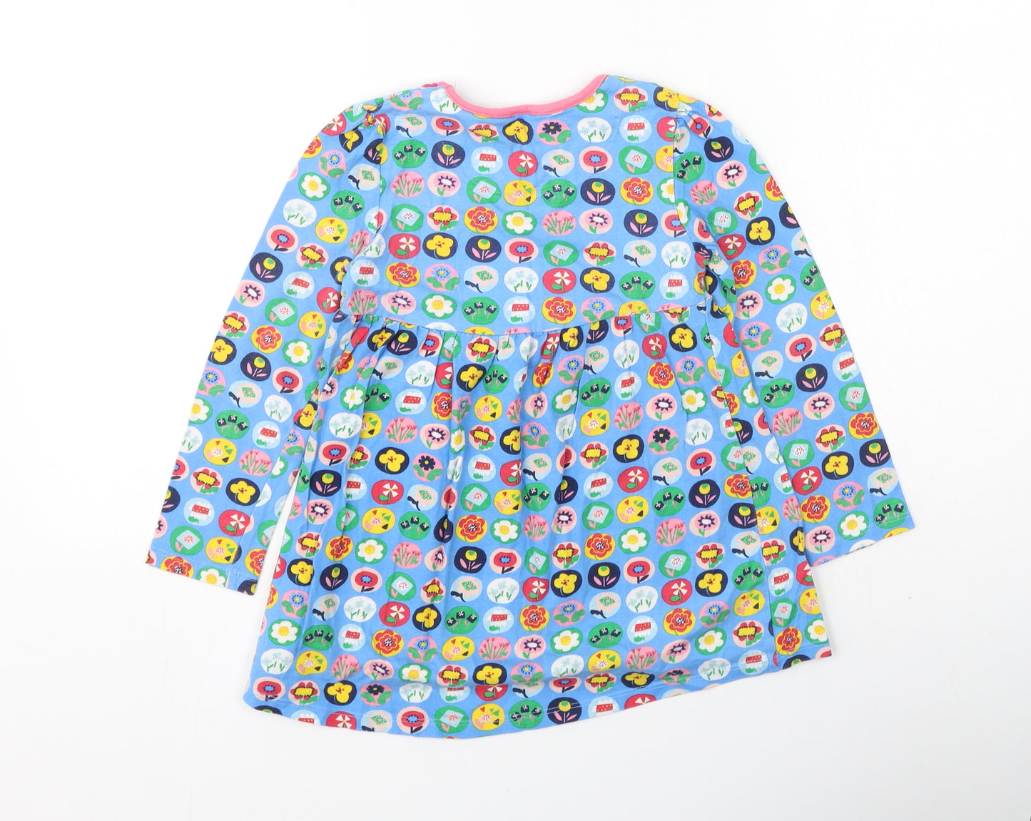 Mini Club Girls Multicoloured Floral Cotton Basic Casual Size 4-5 Years Round Neck