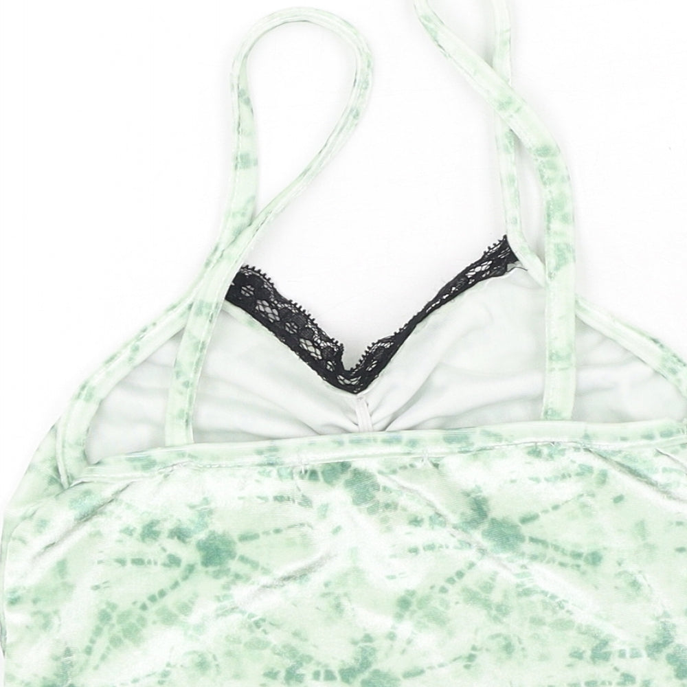 Daisy Street Womens Green  Viscose Camisole Tank Size 8 Round Neck