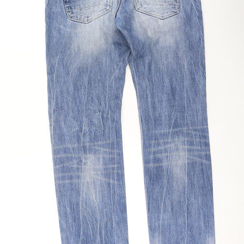 G-Star Mens Blue  Cotton Straight Jeans Size 32 L34 in Regular