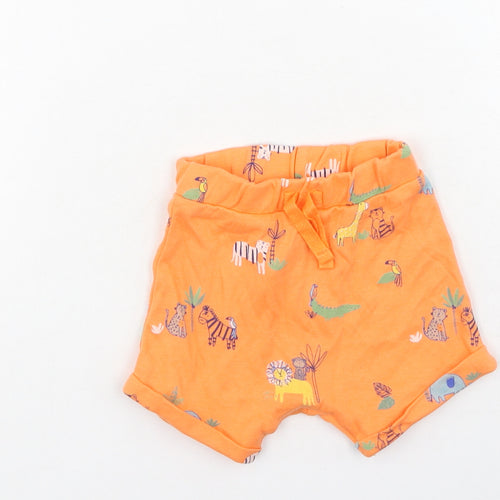 George  Baby Orange  Cotton Cropped Trousers Size 0-3 Months