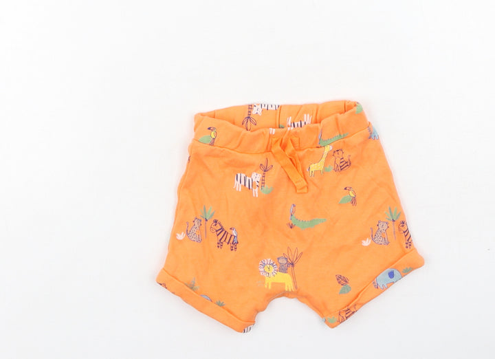 George Baby Orange Cotton Cropped Trousers Size 0-3 Months