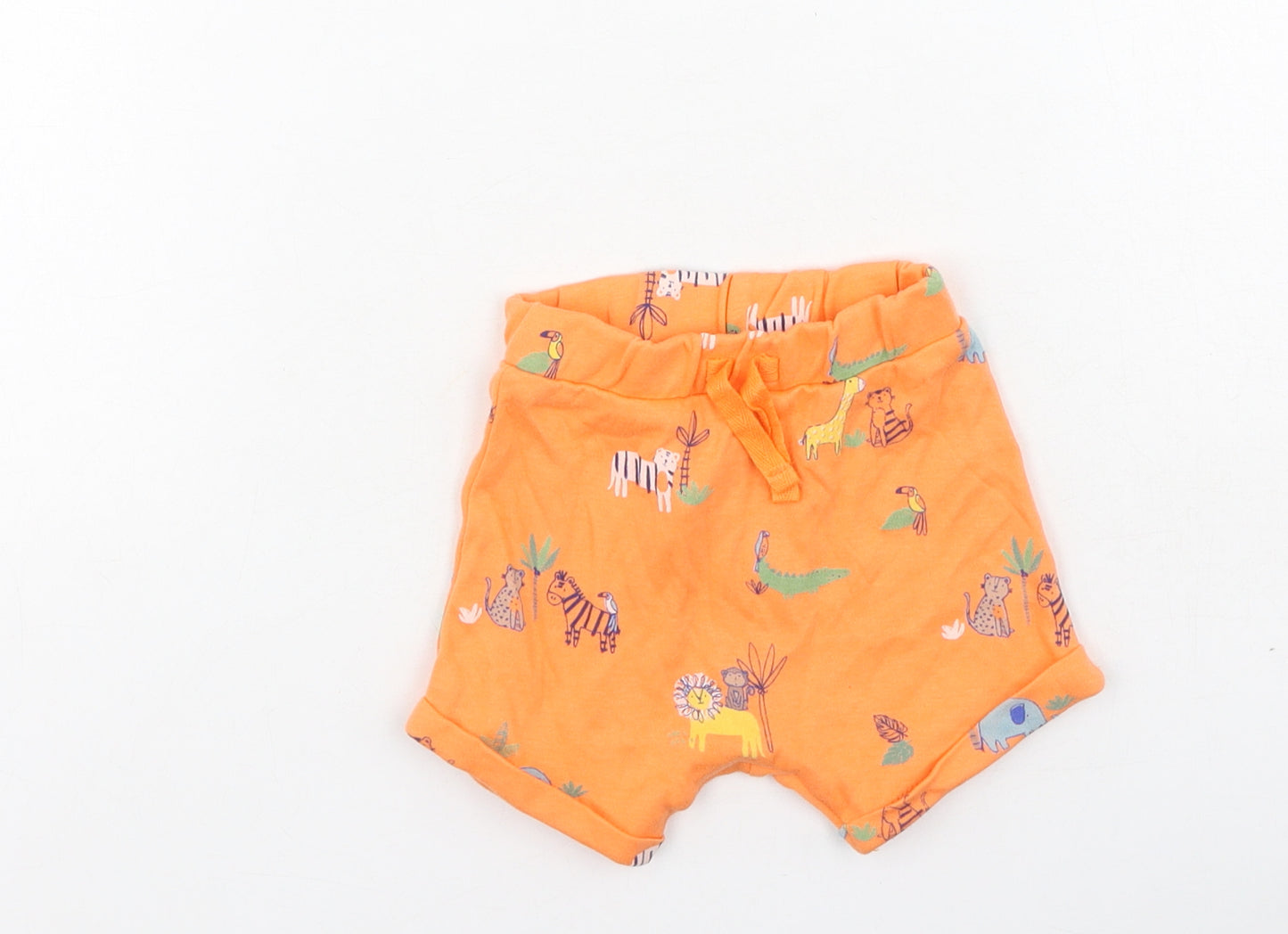 George  Baby Orange  Cotton Cropped Trousers Size 0-3 Months