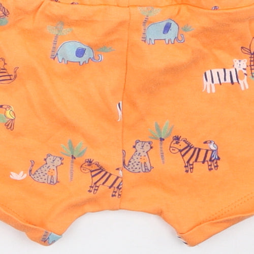 George  Baby Orange  Cotton Cropped Trousers Size 0-3 Months